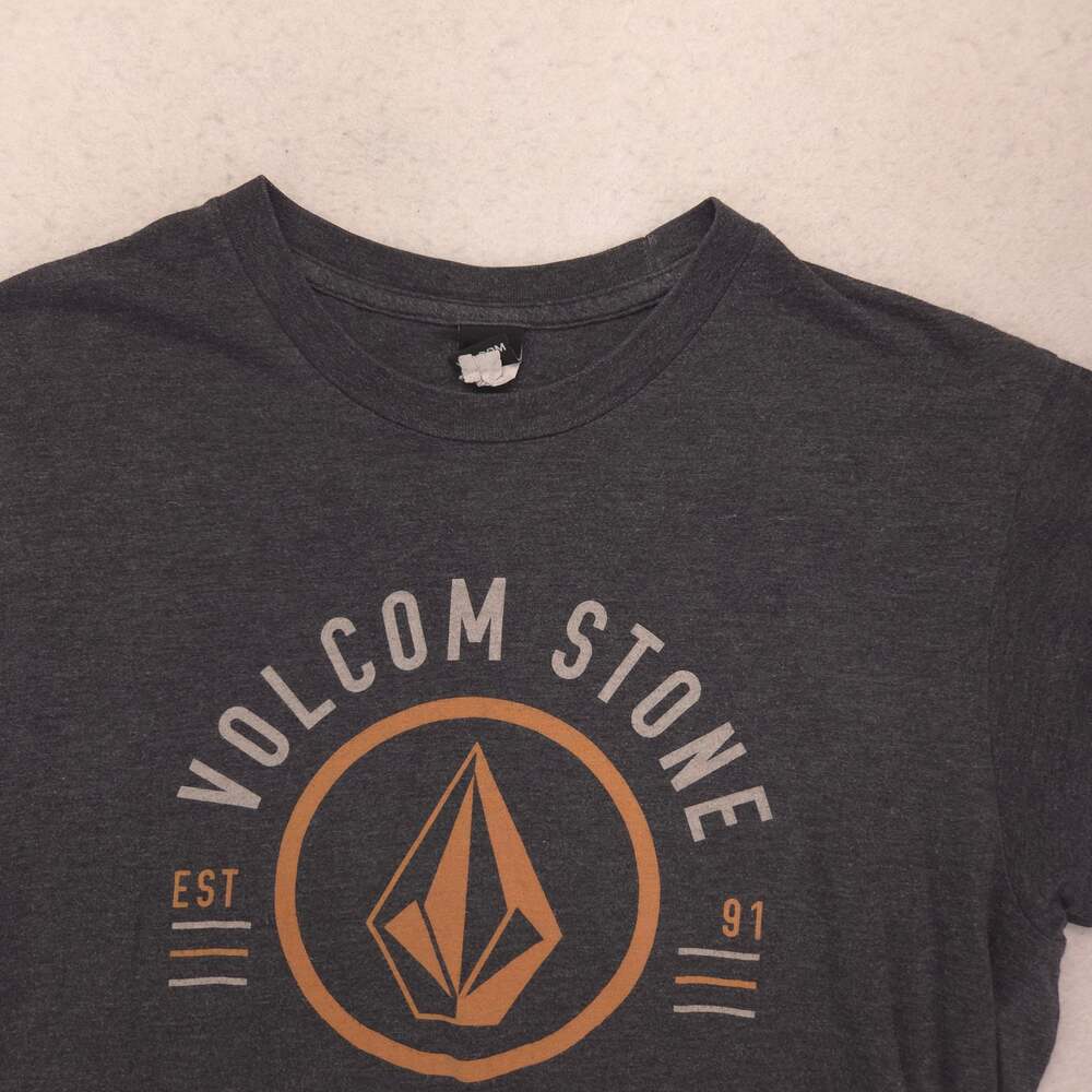 Volcom Crew Neck Short Sleeve Graphic T Shirt Mens Size Medium M Gray